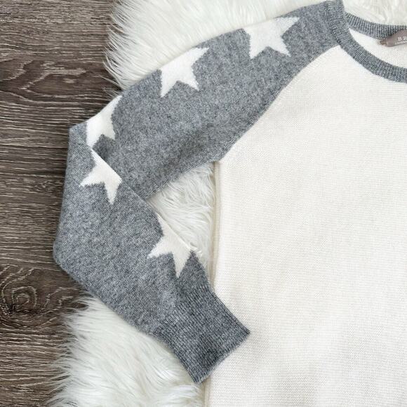 Brodie Cashmere Womens Raglan Sleeve Sweater Size XS Star Print Luxury - Picture 3 of 5